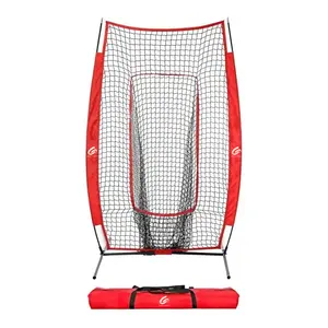 Xách tay 7x4 ft bóng chày thực hành Net ngoài trời bóng chày bày đánh batting đào tạo lồng net với mục tiêu Túi