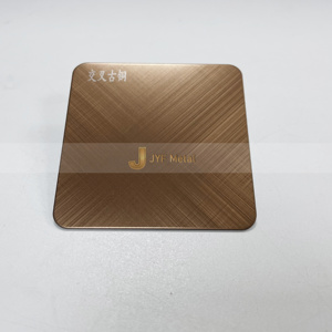 Plaque en acier inoxydable brossé finition croisée PVD Or Noir personnalisée LL198 201/304/316 – Services de découpe, pliage et soudage - Product Image 4