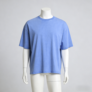 เสื้อยืดผู้ชายคุณภาพสูง ผ้าฝ้าย 100% ซักกรด 250 แกรม หนานุ่ม สั่งทำได้ ทรงวินเทจ สีสโตนวอช - Product Image 1