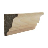 Moulure Couronnée Moderne Solide 3,5 cm de Haut x 2,5 cm de Profondeur en Peuplier Brut Durable et Écologique pour Portes Décoratives