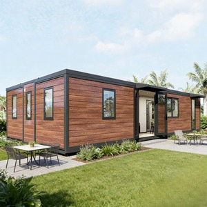 Maison conteneur moderne extensible à 2 chambres, unité préfabriquée de luxe pour jardin avec cuisine et toilettes - Product Image 1