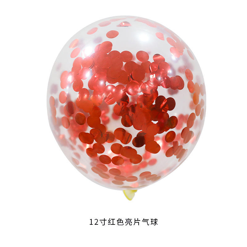 12-inch red paillette balloon