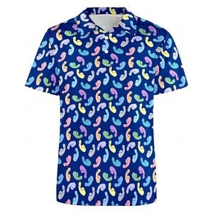 Polos casuales con logotipo personalizado, de secado rápido, corte ajustado, que absorben la humedad, tejido de punto, estampado, color liso, alta calidad, 100% poliéster, anti-pilling. - Product Image 1