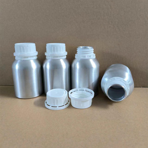 Botellas de aluminio de 125 ml con tapa de rosca, plateadas y pulidas, redondas, para aceites esenciales, fragancias, pesticidas y cosméticos. - Product Image 3