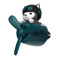 Diffuseur de parfum pour voiture, série Husky mignon, avec hélice rotative, ornement aromatique