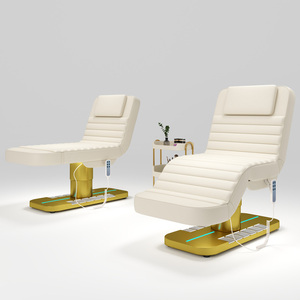 Golden White Electrical Control Silky Adjustable Beauty Massage Bed - Product Image 4