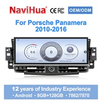 NaviHua Nuevo Radio de Coche Android de 12.3 Pulgadas con GPS, Navegación, Multimedia, Carplay, Auto Estéreo, Reproductor DSP para Porsche Panamera 2010-2016