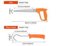 Ensemble de Couteaux Multifonctionnels de Chasse en Extérieur avec Boîte en PVC pour Camping et Traitement du Gibier