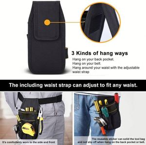 Bolsa de Herramientas con Cinturón, Mini Bolsa de Herramientas, Organizador de Herramientas Multiusos para Artesanos, Electricistas, Técnicos de Mantenimiento - Product Image 5