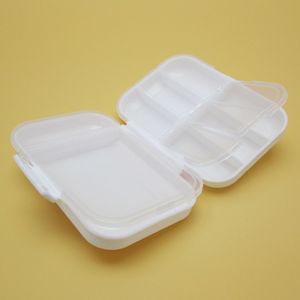 Compact 8-Compartment Pillbox Plastic <b>Storage</b> Case Portable <b>Mini</b> Medicine <b>Box</b> With Cover For Daily Use - Product Image 4
