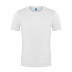 Camiseta de poliéster de secado rápido para hombre, camiseta blanca sólida con estampado personalizado para sublimación, camiseta en blanco personalizada - Product Image 2