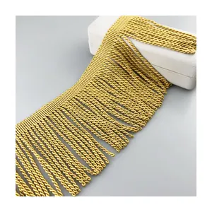 11CM 100% Rayon Household textile braid Trim For Sofa Curtain Pillow Decorative Gold Bullion Fringe