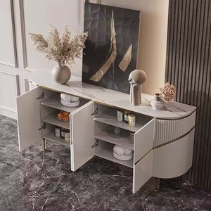 <span class=keywords><strong>Aparador</strong></span> Moderno <span class=keywords><strong>de</strong></span> Madera para Comedor con Almacenamiento, Acabado Dorado, Diseño Ecológico y que Ahorra Espacio para <span class=keywords><strong>Entrada</strong></span> y Uso en Restaurantes - Product Image 4