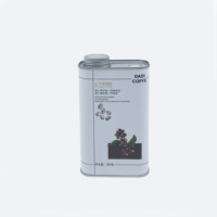 Vente d'usine Boîte en fer blanc carrée de 300g pour grains de café avec valve de dégazage Logo personnalisé Emballage alimentaire pour bonbons et chocolat