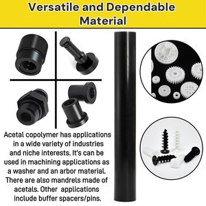 1 упаковка стержней из сополимера ацетала, длина 500 мм, черные, износостойкие, стандартные, из пластика POM, для использования в качестве штифтов и пластиковых прутков - Product Image 2