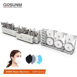 GOSUNM — machine <span class=keywords><strong>de</strong></span> fabrication <span class=keywords><strong>de</strong></span> masques médicaux entièrement automatique, n95, 120 pièces/min, avec <span class=keywords><strong>boucle</strong></span>, livraison gratuite - Product Image 1