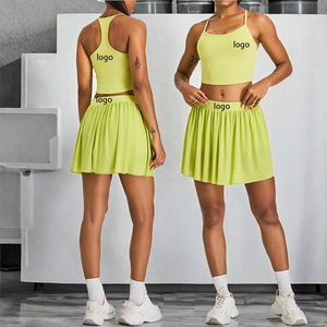 Robe de golf personnalisée pour femmes, sans manches, rembourrée, avec jupe plissée, légère, écologique, extensible dans les 4 sens, pour le tennis et le badminton - Product Image 2