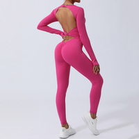 Combinaison de yoga sans manches à dos nu pour femme, nouvelle collection, effet push-up, idéale pour le fitness et la danse