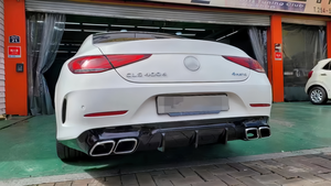 2019-2022 pour Mercedes Benz CLS classe diffuseur de lèvre arrière avec embouts d'échappement nouvelle condition pare-chocs mise à niveau vers CLS63 <span class=keywords><strong>AMG</strong></span> - Product Image 5