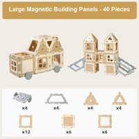 Grands panneaux de construction magnétiques, blocs modulaires, ensemble de construction de forteresse, de château et de véhicules pour enfants