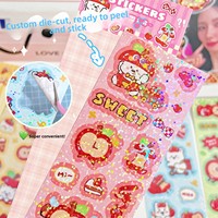 Autocollants décoratifs pour téléphones et agendas, style Instagram, avec strass, en PET, de la marque Apple Many Gugu Card, fabriqués en Chine