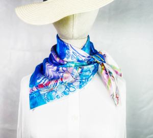 90*90 cm 스퀘어 숙녀 디자이너 스카프 스타일 여성 실크 새틴 스카프 대량 - Product Image 3