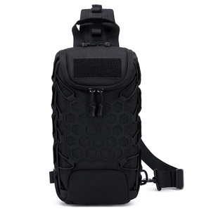 Masawei กระเป๋าคาดอกไนลอนอเนกประสงค์, กระเป๋ากีฬาสะพายไหล่สีดำ CP - Product Image 5