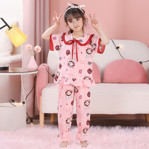 Pijamas de Verano para Niñas, Estampado Animal, Transpirables, Manga Corta, Poliéster/Algodón, 13 Colores, Tallas 10-20 - Product Image 3