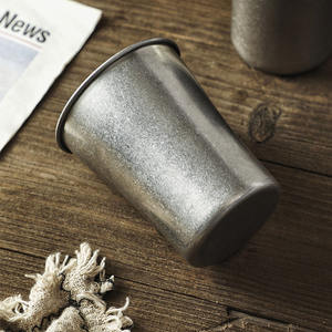 Taza de Café de Doble Pared de Acero Inoxidable 304 de Estilo Industrial Retro, Taza para Cerveza, Té, Espresso - Product Image 6