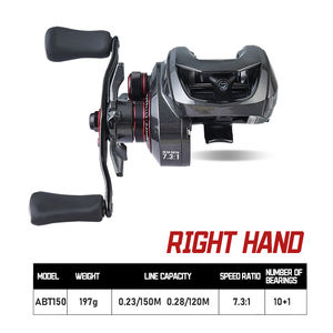 7,3: 1 NMB10 + 1BB 197G Max Drag 10kg Carrete de pesca de fundición Carretes de baitcasting Materiales compuestos de carbono Carrete de fundición de cebo - Product Image 2