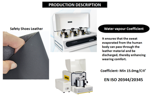 รองเท้าเซฟตี้หนังไมโครไฟเบอร์ที่มีความสามารถในการซึมผ่านของไอน้ำและ20345 ISO วัสดุ PU - Product Image 4