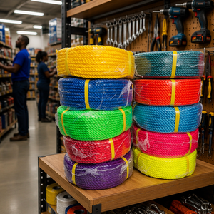Cuerda de Polipropileno PP de 3 Hilos y 4 Capas, Color Azul y Blanco, Cuerdas de Pesca, Cordones de Pesca, Corda de PP para Pesca - Product Image 1