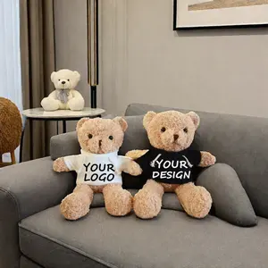 CPC CE Certificated Promotional Gifts Cute Stuffed Animal Plushies Custom Logo Plush Teddy Bear With Hoodie Shirt
