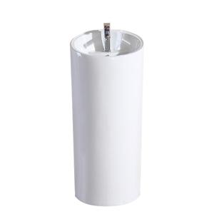 Lavabo a colonna rotondo bianco in ceramica liscia, nuovo design tradizionale, per bagno hotel, uso commerciale - Product Image 1
