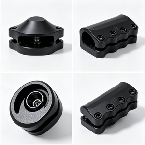 Precision Scooter <b>Clamp</b> Assembly - IATF16949, Custom Aluminum/Steel Options, Black 4-Bolt Pro Scooter Hardware - Product Image 1