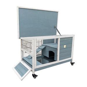 Cage à lapin en bois bon marché clapier à lapin intérieur extérieur cabane à lapin - Product Image 2