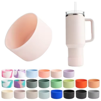 Manchon de bouteille de pare-chocs en silicone pour gobelets de 20/30/40 oz poignée couvercle inférieur enduit de boisson directe-Festivals d'école arrière