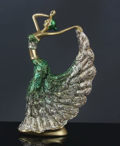 Toptan el sanatları reçine heykeli hint dans Lady oturma odası dekor için heykelcik ev dekorasyon sanat hediye hindistan - Product Image 3