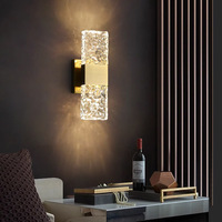 Applique murale légère en cristal de luxe nouveau style contemporain pour salon, hôtel et bureau tête de lit simple décoration murale