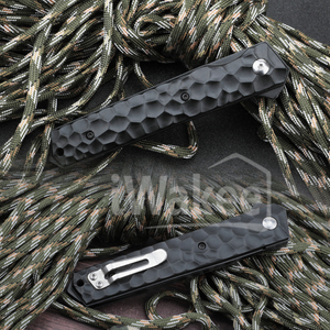 سكين بقاء قابل للطي بتصميم تانتو تكتيكي للتخييم، أسود بأكسدة الألومنيوم - Product Image 6