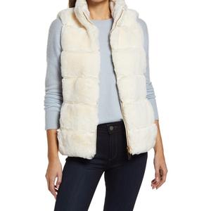 Veste en peluche à col montant de couleur pure pour femmes européennes et américaines d'automne et d'hiver, <span class=keywords><strong>gilet</strong></span> en fausse <span class=keywords><strong>fourrure</strong></span>, cardigan ouvert - Product Image 1