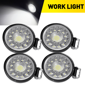 ไฟทำงาน LED ทรงกลม 4 ชิ้น ขนาด 4 นิ้ว สีขาว แสงแบบ Flood Spot Beam Combo 12-24V ใช้ได้กับรถออฟโรดทั่วไป ขนาด 5 นิ้ว สำหรับรถบรรทุก ATV UTV - Product Image 5