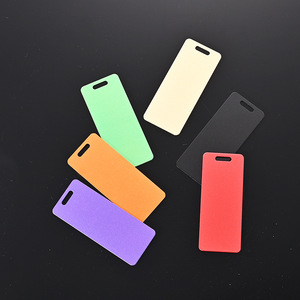 Étiquettes de bagages personnalisées en aluminium avec cartes d'identification et anneaux en acier, accessoires de voyage anti-perte pour valises et sacs - Product Image 4