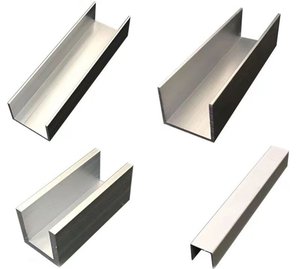 OEM disponibili Custom U-<span class=keywords><strong>Channel</strong></span> estruso serie 6000 profili in alluminio piegatura CNC per cucina vetrini porta industriale - Product Image 1