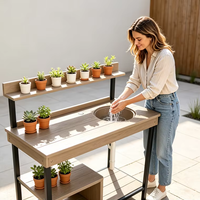 Banc de jardinage portable populaire avec évier pour utilisation en extérieur