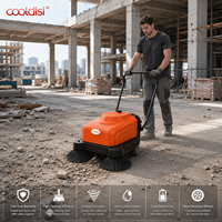 Penyapu Listrik Industri KDS-S3 dengan Semprotan Air untuk Pengumpulan Debu, Batu, dan Puing Konstruksi