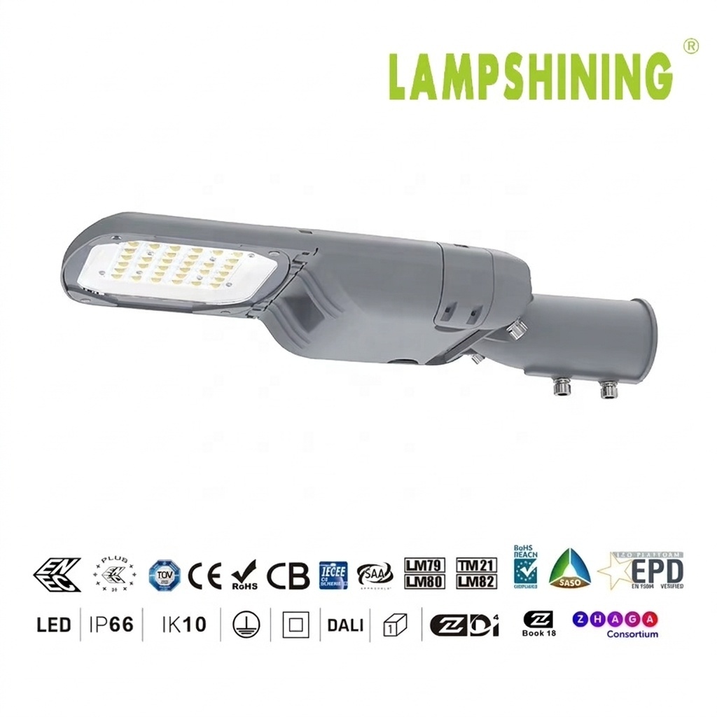 25W LED Street Light 160lm/W IP66 Dimmable Darksky Certified Road Bridge Pathway Highway Lighting 5-Year Warranty