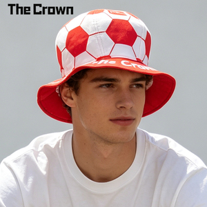 Casquette Bob Personnalisée avec Logo, Motif Ballon de Football Rouge et Blanc, Chapeau de Pêcheur Amusant, Vente en Gros Streetwear en Vrac - Product Image 1