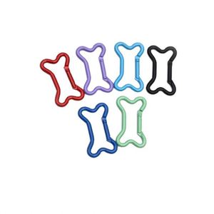 Bone Shaped Electrophoretic Color cat Pet Accessory Hanger Clothing Hook Aluminum Mountain Buckle Outdoor Ring Buckle - Product Image 1