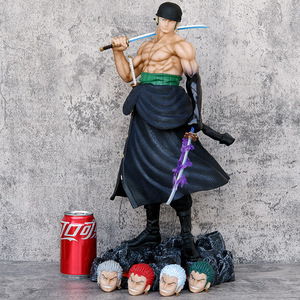 Hcengtriz Figura de Acción de PVC de Roronoa Zoro de 5 Cabezas de One Piece de 50 cm, Colección de <span class=keywords><strong>Figuras</strong></span> de Anime de Dibujos Animados, Juguetes Modelo para Decoración - Product Image 3